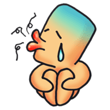 Cute alien "Mr square" sticker #1304744