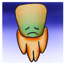 Cute alien "Mr square" sticker #1304748