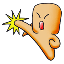 Cute alien "Mr square" sticker #1304754