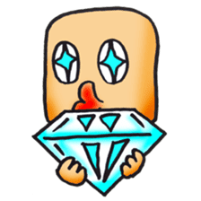 Cute alien "Mr square" sticker #1304776