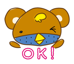 Chick-Bear "English version" sticker #1304980