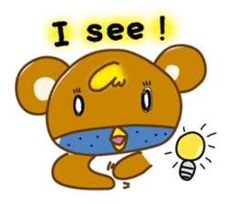 Chick-Bear "English version" sticker #1304981