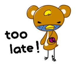 Chick-Bear "English version" sticker #1304986