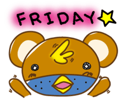 Chick-Bear "English version" sticker #1304995