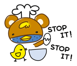 Chick-Bear "English version" sticker #1304996