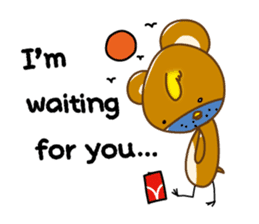 Chick-Bear "English version" sticker #1305000