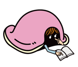 bedding woman sticker #1306670