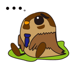 Chubby sparrow Chunta sticker #1307348