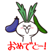 Rabbit of vegetables sticker #1308020