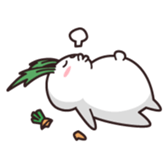 Rabbit of vegetables sticker #1308023