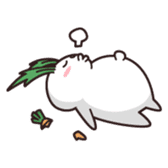 Rabbit of vegetables sticker #1308023