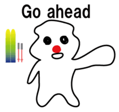 POKKUN go skiing for ski resort in Eng sticker #1309313