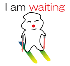 POKKUN go skiing for ski resort in Eng sticker #1309317