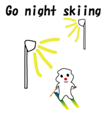 POKKUN go skiing for ski resort in Eng sticker #1309318