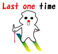 POKKUN go skiing for ski resort in Eng sticker #1309322