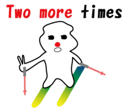 POKKUN go skiing for ski resort in Eng sticker #1309323