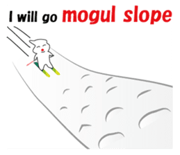 POKKUN go skiing for ski resort in Eng sticker #1309325