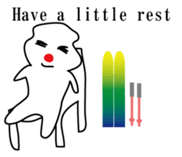 POKKUN go skiing for ski resort in Eng sticker #1309332