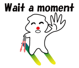 POKKUN go skiing for ski resort in Eng sticker #1309333