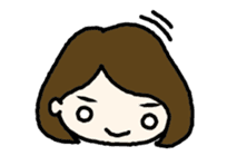 Nodding girl sticker #1309458