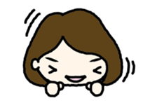 Nodding girl sticker #1309459