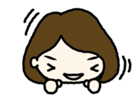 Nodding girl sticker #1309459