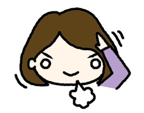 Nodding girl sticker #1309460