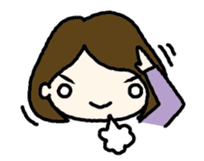 Nodding girl sticker #1309460