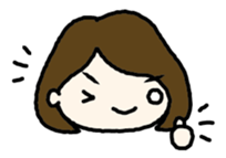 Nodding girl sticker #1309462