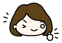 Nodding girl sticker #1309462