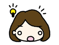 Nodding girl sticker #1309463