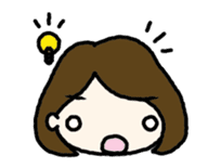 Nodding girl sticker #1309463