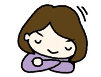 Nodding girl sticker #1309464