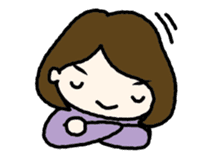 Nodding girl sticker #1309464