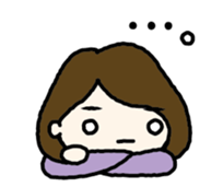 Nodding girl sticker #1309465