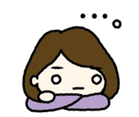 Nodding girl sticker #1309465