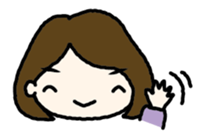 Nodding girl sticker #1309466