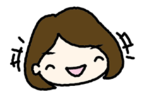 Nodding girl sticker #1309467