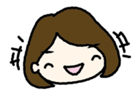 Nodding girl sticker #1309467
