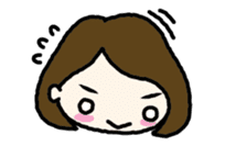 Nodding girl sticker #1309468