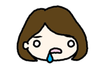 Nodding girl sticker #1309469