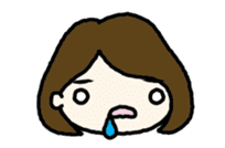 Nodding girl sticker #1309469