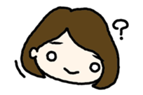 Nodding girl sticker #1309470