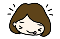 Nodding girl sticker #1309471