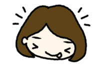 Nodding girl sticker #1309471
