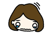 Nodding girl sticker #1309473