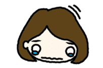 Nodding girl sticker #1309473