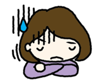 Nodding girl sticker #1309474