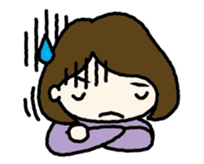 Nodding girl sticker #1309474