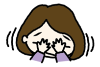 Nodding girl sticker #1309475